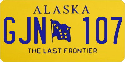 AK license plate GJN107