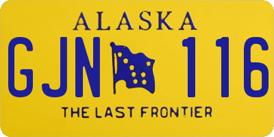 AK license plate GJN116