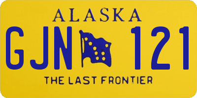 AK license plate GJN121