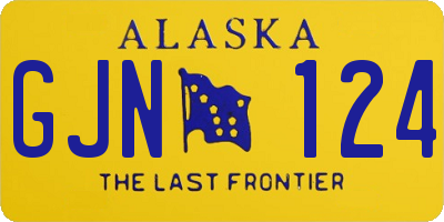 AK license plate GJN124