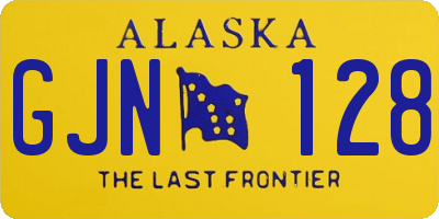 AK license plate GJN128