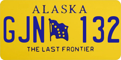 AK license plate GJN132