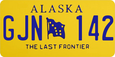 AK license plate GJN142