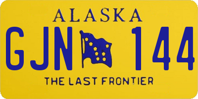 AK license plate GJN144