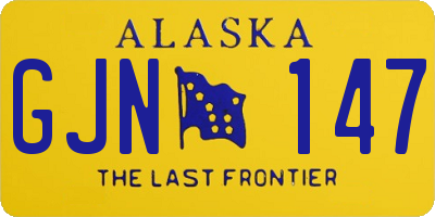 AK license plate GJN147