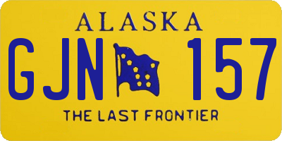 AK license plate GJN157