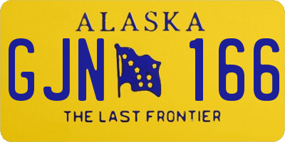 AK license plate GJN166