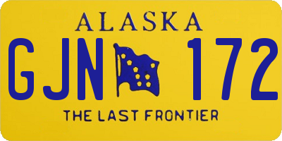 AK license plate GJN172