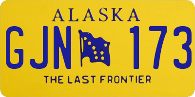 AK license plate GJN173