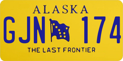 AK license plate GJN174