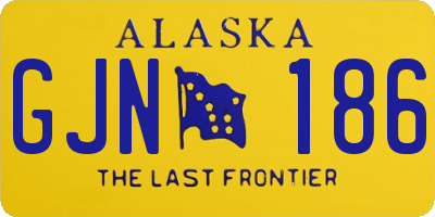 AK license plate GJN186