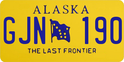 AK license plate GJN190
