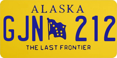 AK license plate GJN212