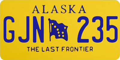 AK license plate GJN235