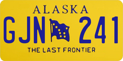 AK license plate GJN241