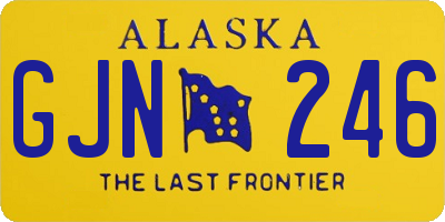 AK license plate GJN246
