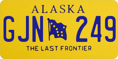 AK license plate GJN249