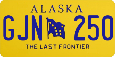 AK license plate GJN250