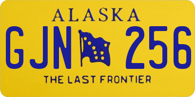 AK license plate GJN256