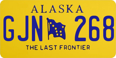 AK license plate GJN268