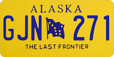 AK license plate GJN271