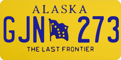AK license plate GJN273