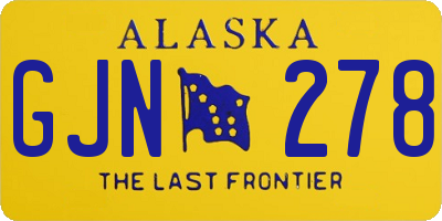 AK license plate GJN278