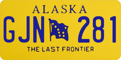 AK license plate GJN281