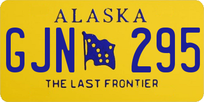 AK license plate GJN295