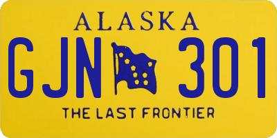 AK license plate GJN301