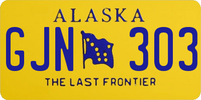 AK license plate GJN303