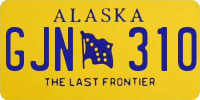 AK license plate GJN310