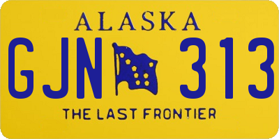 AK license plate GJN313