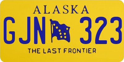 AK license plate GJN323