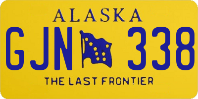 AK license plate GJN338