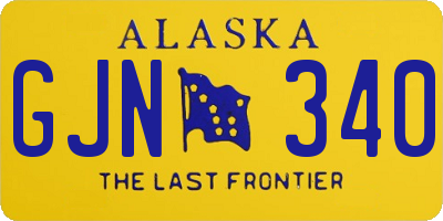 AK license plate GJN340