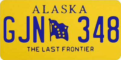 AK license plate GJN348
