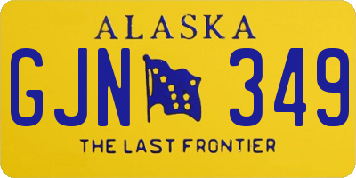 AK license plate GJN349