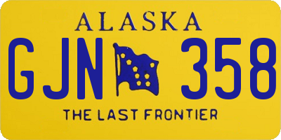 AK license plate GJN358