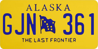 AK license plate GJN361