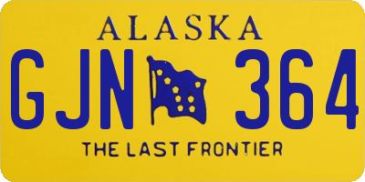 AK license plate GJN364