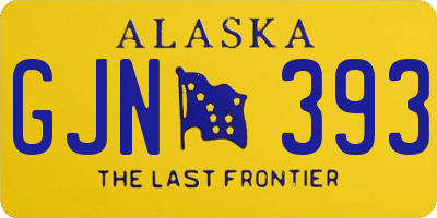 AK license plate GJN393