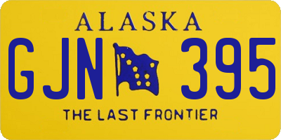 AK license plate GJN395