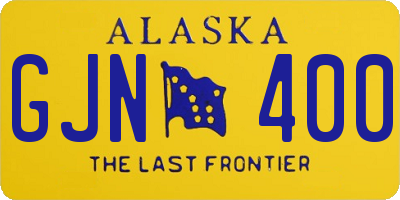 AK license plate GJN400