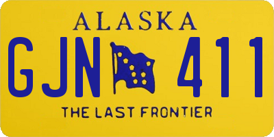 AK license plate GJN411
