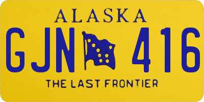 AK license plate GJN416