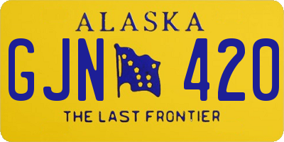 AK license plate GJN420