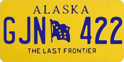 AK license plate GJN422