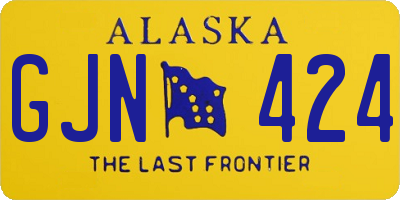 AK license plate GJN424
