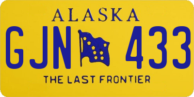 AK license plate GJN433